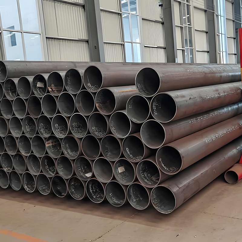 Durable welded carbon steel pipe for construction pipelines and frameworks