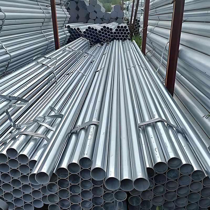 High strength galvanized carbon steel pipe used in construction and manufacturing